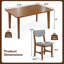 Ensemble de salle à manger 5 pièces en bois massif avec 4 chaises rembourrées pour la cuisine et la salle à manger-1721317463-1776828475