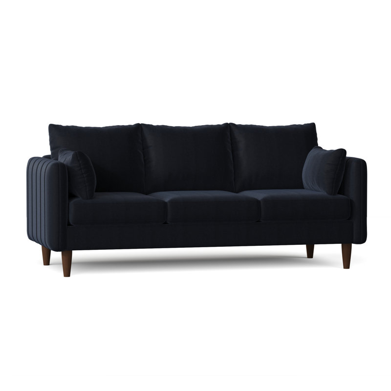 Kaveen Upholstered 83'' Sofa, Walnut, Entice Indigo