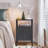 Pake 2 - Drawer 23.6" Tall Iron Nightstand with Storage and Built-In Outlets-75011535-132363138