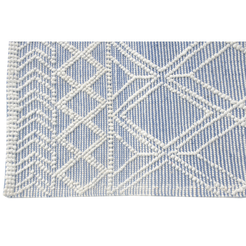 Tapis bleu / ivoire Whelington, Rectangulaire 8 pi x 11 pi