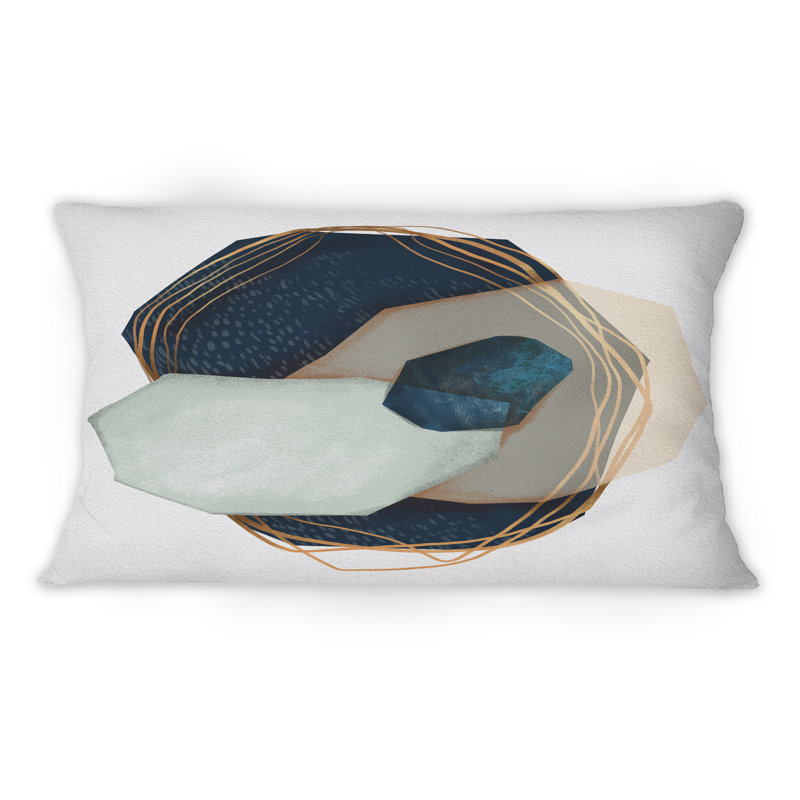 Coussin Minimalistic Geometrics In Blue And Brown III
