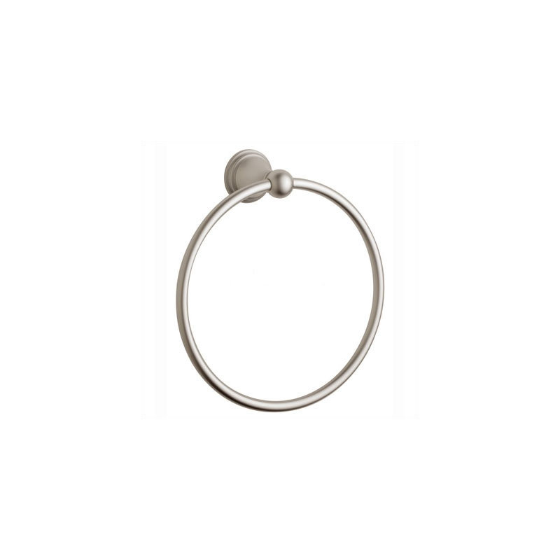 Geneva Wall Mounted Towel Ring, Satin Nickel