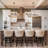 Pershing 8 - Light Dimmable Candle Style Wagon Wheel Chandelier