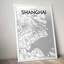 «Shanghai City Map», reproduction d'impression sur affiche-31734335