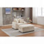 Chaise rembourrée avec repose-pieds, porte-gobelets, assise profonde et coussins amovibles-218066892