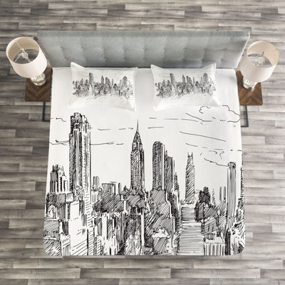 Frederickson No Pattern Bedspread with Pillow Shams