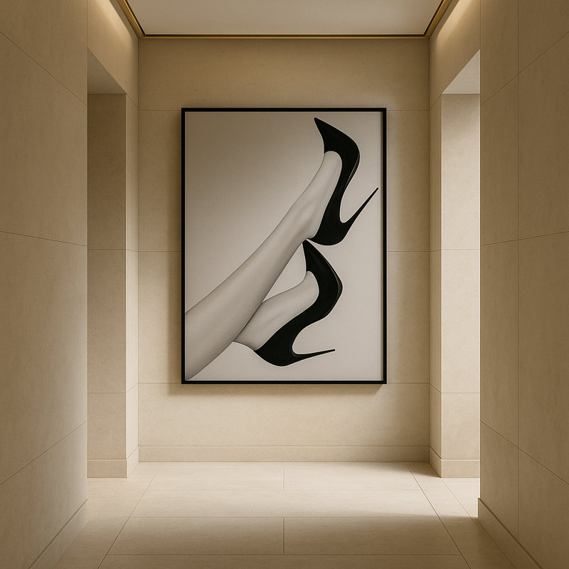 "Velvet Ascent", art mural sur toile par Kasian Art Studio - cadre noir