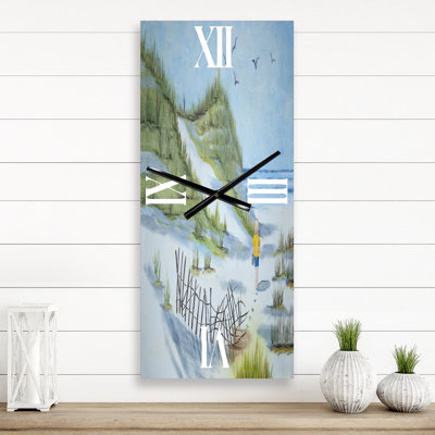 Horloge murale enfant marchant sur la plage