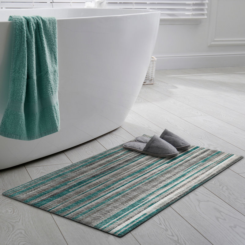 Tapis intérieur / extérieur en polyester tissé à la machine Aviral, Rectangle 1 pi 8 po x 2 pi 6 po