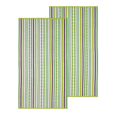 Ensemble de serviettes de plage 100% coton 2 pièces Blue Nile Mills