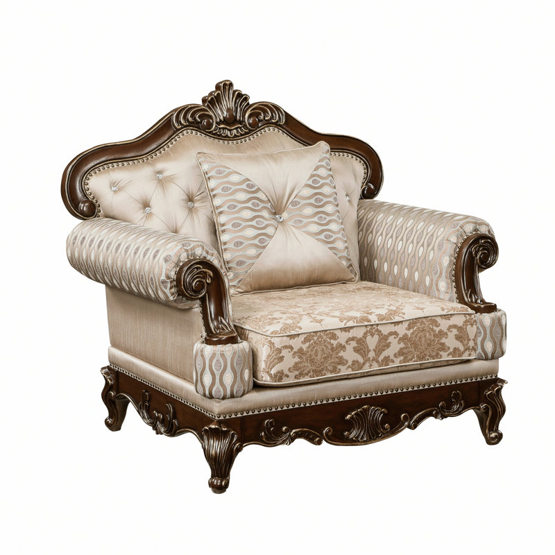 Chaise d'appoint traditionnelle pour le salon