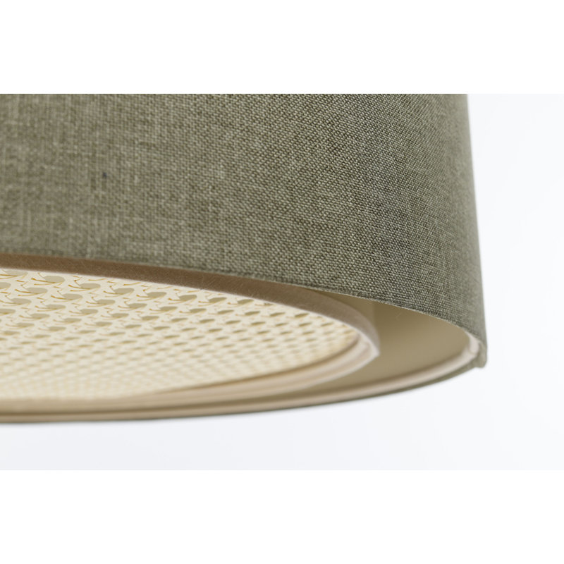 Mosansky 1 - Light Drum Pendant, Green Olive