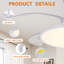 Ventilateur de plafond rétractable avec lumières, 42 pouces, télécommande, réversible à courant continu, 3CCT, à faible bruit, idéal pour les espaces intérieurs