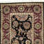Manchuria Wool Oriental Area Rug in Black/Wine
