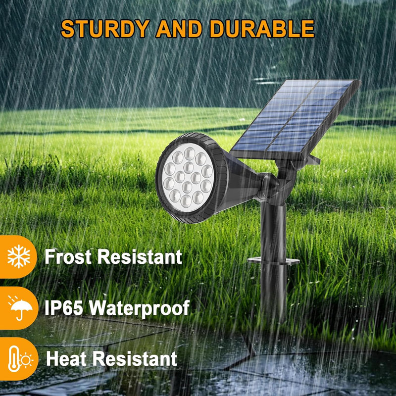 WELALO Solar Spot Lights Outdoor Waterproof for Flag, [8 Pack/4 Modes] Landscape Spotlights 180° Adjustable Solar Powered Lights for Walkway Pathway Tree Yard Garden Wall Driveway Statue