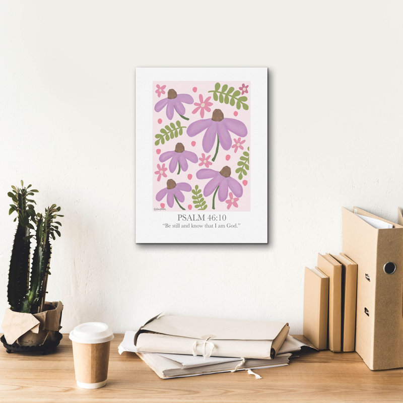 «Be Still and Know» par Lisa Larson, art mural sur toile, H 16 po x l 12 po x P 0,75 po