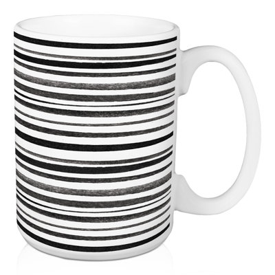 Tasse à rayures noires