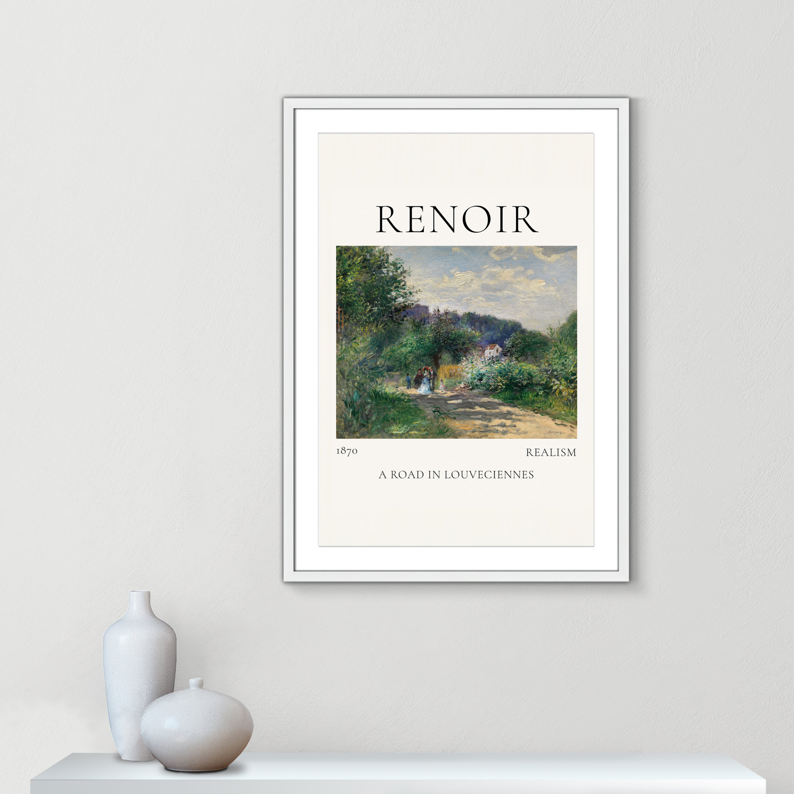 Old Masters Collection " A Road In Louveciennes " by Auguste Renoir, Yes, 35.5" H x 25.5" W x 1.25" D