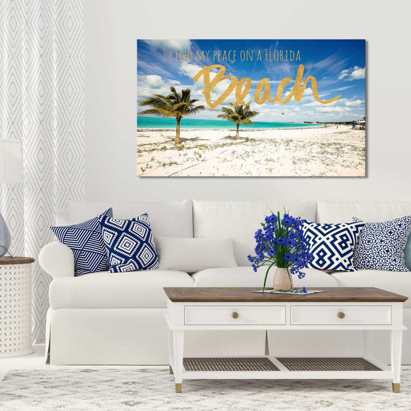 «Florida Beach», reproduction de photo, H 18 po x l 30 po x P 1 po, Toile tendue