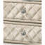 Table de chevet en velours beige Lucienne
