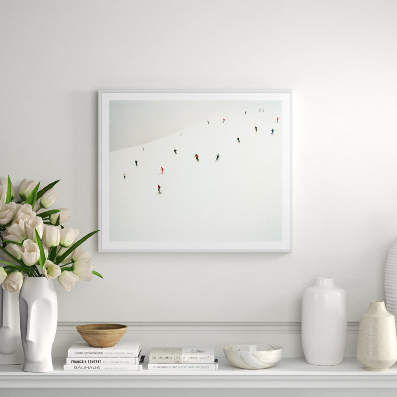 Skiers On Slopes Giclee Print by Getty Images