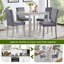 Ensemble de table de salle à manger en bois 5 pièces, ensemble de table de cuisine avec une table carrée et 4 chaises rembourrées, table de salle à manger en bois avec décoration en cristal et ensemble de chaises pour la cuisine, la salle à manger