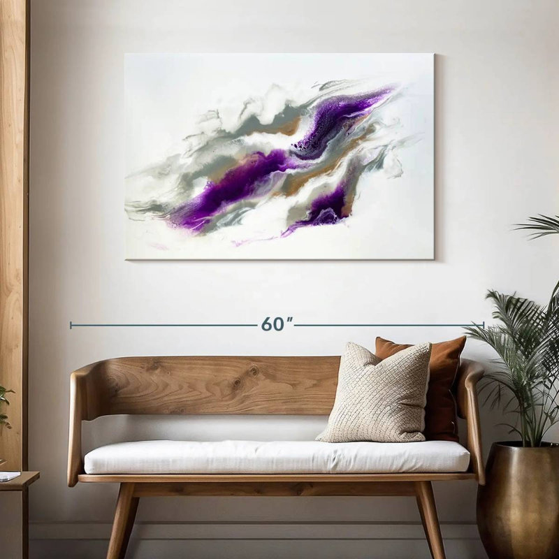 Gris Avery et ciel violet, H 30 po x l 45 po