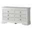 Commode verticale à 6 tiroirs avec façade texturée et poignées décoratives-1967412686