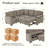 L-Shaped Sofa With Pull Out Sofa Bed, Sleeper Sofa Couch Bed With Storage Seat, 5 Seat Sectional Sofa Bed With Usb, Sectional Sofa Couch For Living Room-1195657668