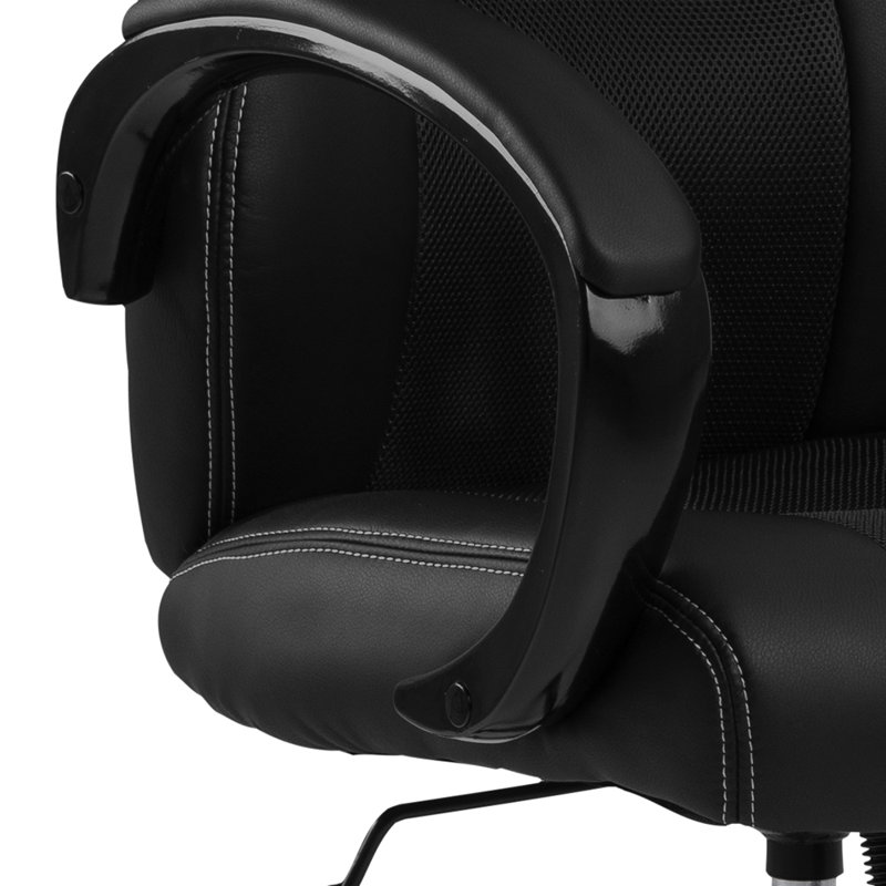 Act Gaming Adjustable Reclining Ergonomic Faux Leather Swiveling PC & Racing Game Chair in Black