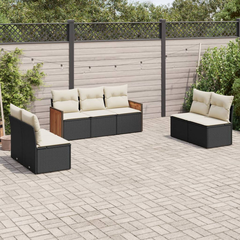 Vidaxl Garden Sofa Set Black