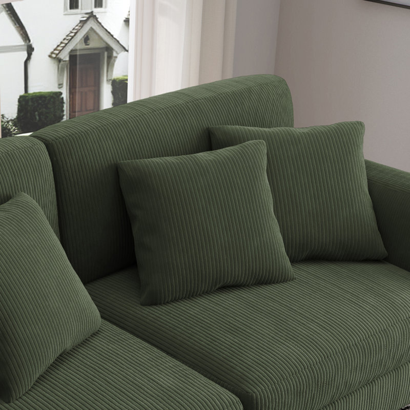 Square Throw Cushion, Green