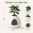 Hidden Cat Litter Box Enclosure with 24 Faux Plants & Pebbles