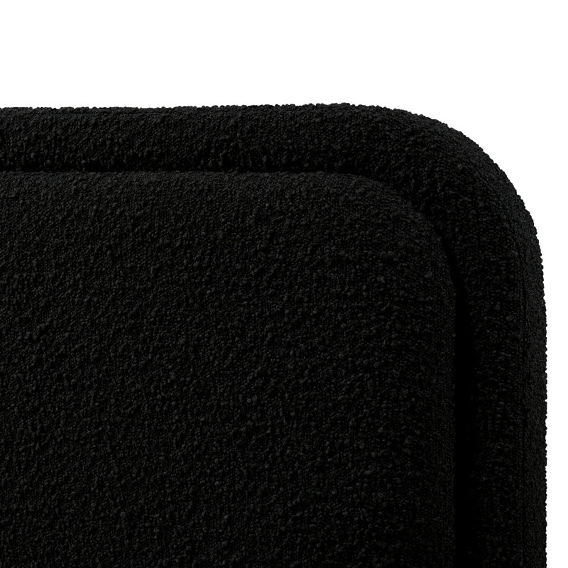 Lit plateforme Baneza, Grand, Bouclé noir