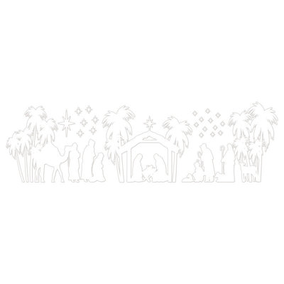 Christmas Decorations Painting Christmas Elementsbearded Children Bedroom Background Decoration Wall Stickers