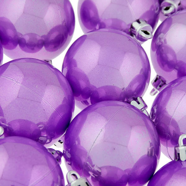 6cm Ball Ornament, Pearl Purple