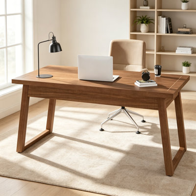 Bureau de direction de style Mid-Century moderne avec tiroir et bureau d'écriture