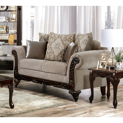 Lafitte 68"" Chenille Rolled Arm Loveseat -  Bloomsbury Market, 83188F47B2FA49C2ACFE266873A2C50F