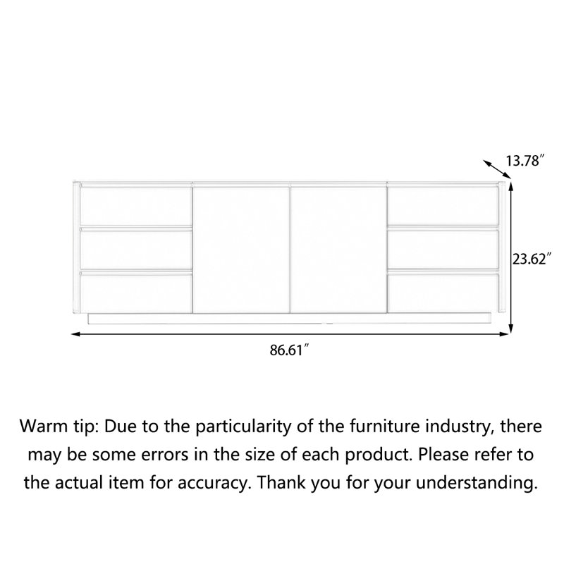 Gray Rectangular Solid Wood TV Stands, 86.61"