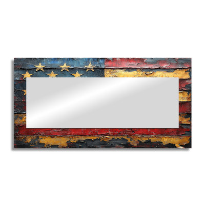 The Flag Of The Usa Constitution. I - USA Patriotist Wall Mirror Art - Printed On Metal