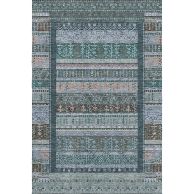 Premium Machine Washable Mayfield AMF2160 Striped Rug
