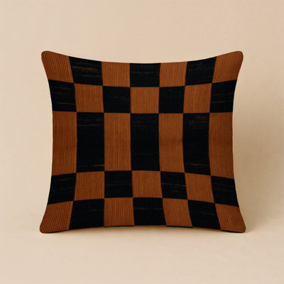 Checkered Indoor and Outdoor Throw Pillow