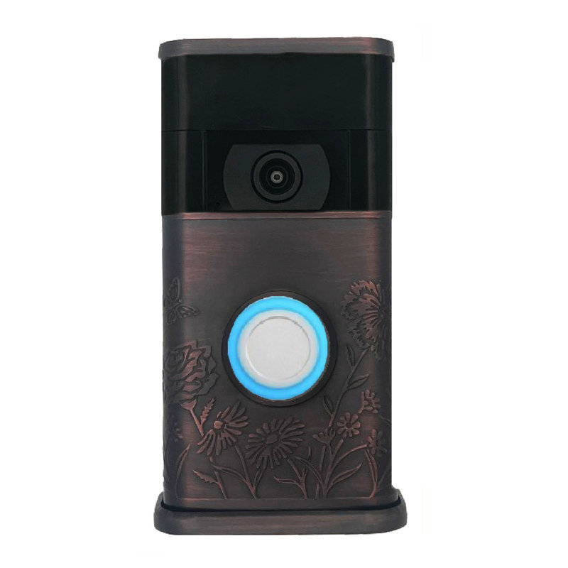 Housse de sonnette de jardin vidéo (compatible avec Ring 2e génération), Bronze huilé