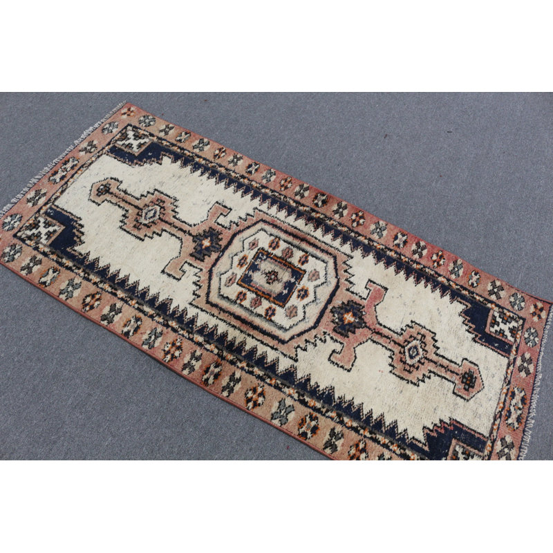 Tapis turc antique comme magnifique tapis extérieur beige ou ajout de chambre à coucher organique