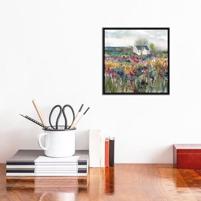 «Wildflower Cottage», reproduction encadrée sur toile par Carol Robinson