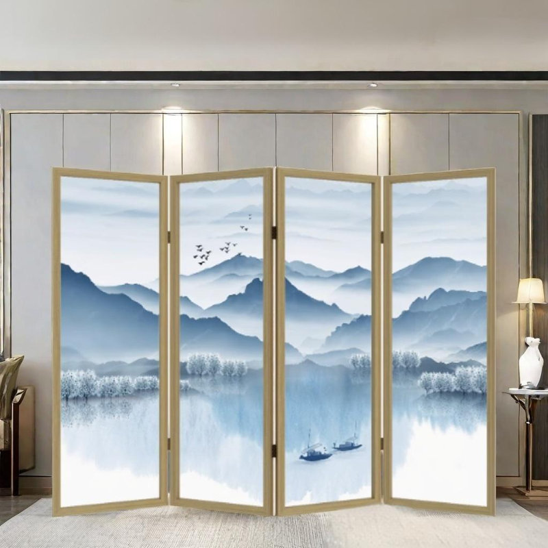 Nouveau paravent pliable de style chinois, H 78,74 po x l 94,48 po x P 1,18 po