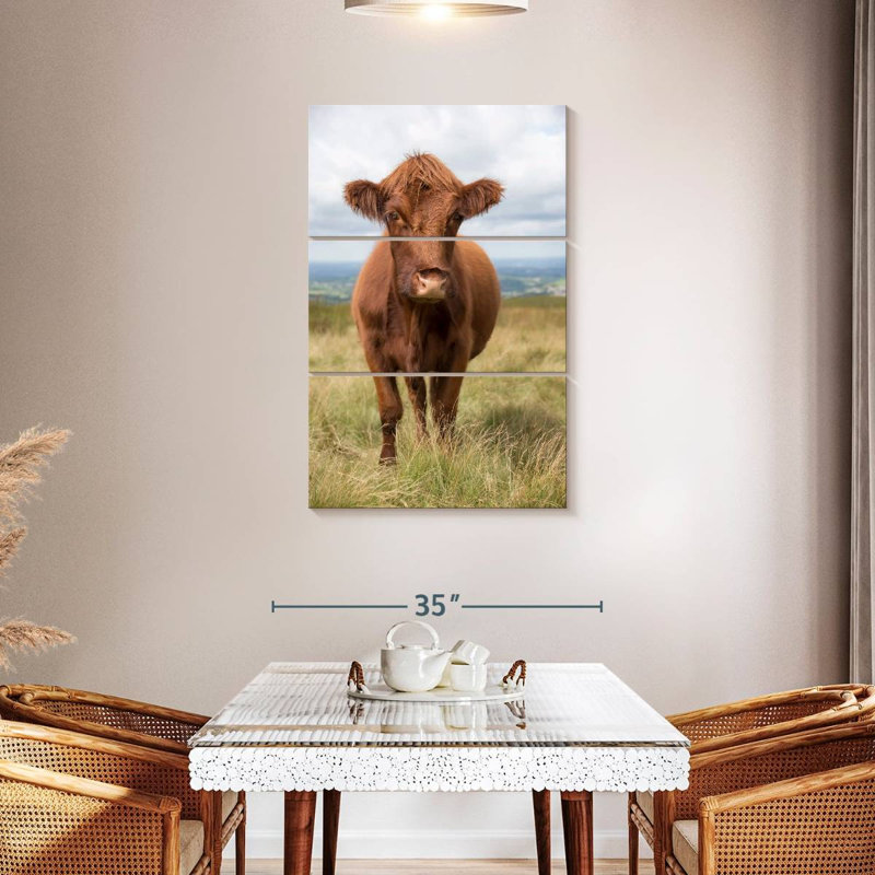 Vache de campagne anglaise brun Brampt, H 45 po x l 28 po