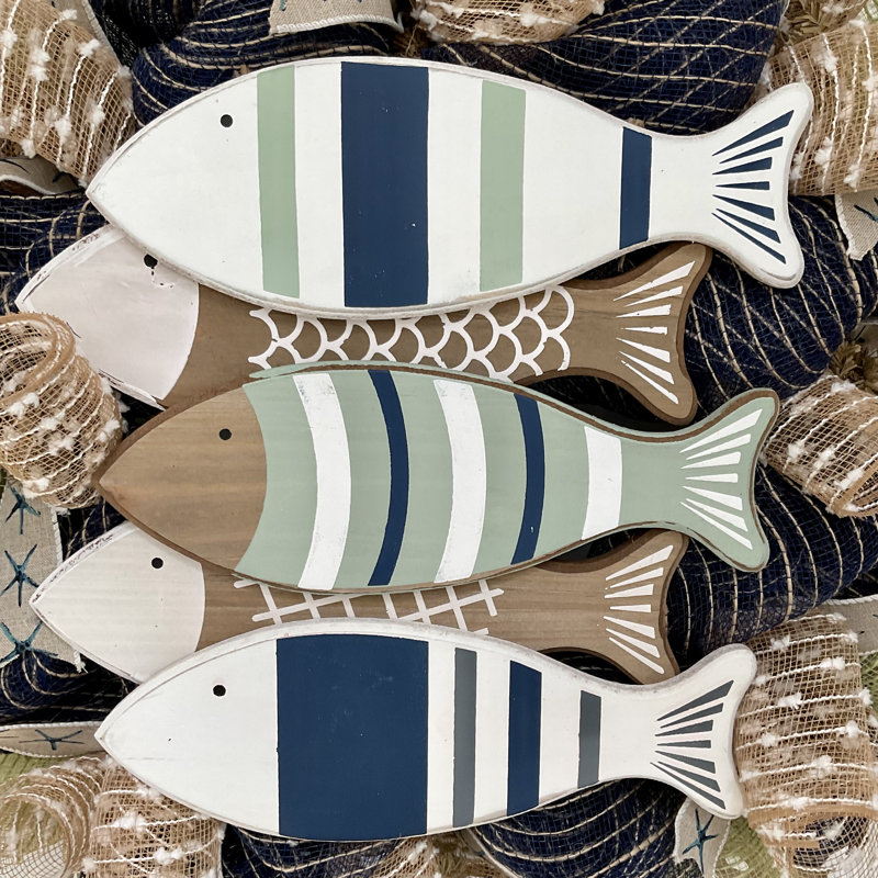Couronne de plage côtière à poissons tropicaux