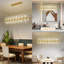 Lustre moderne en cristal linéaire avec 15 lumières, luminaire suspendu Spoutnik de conception de feu d'artifice pour la salle à manger et le salon, comprend des ampoules G9