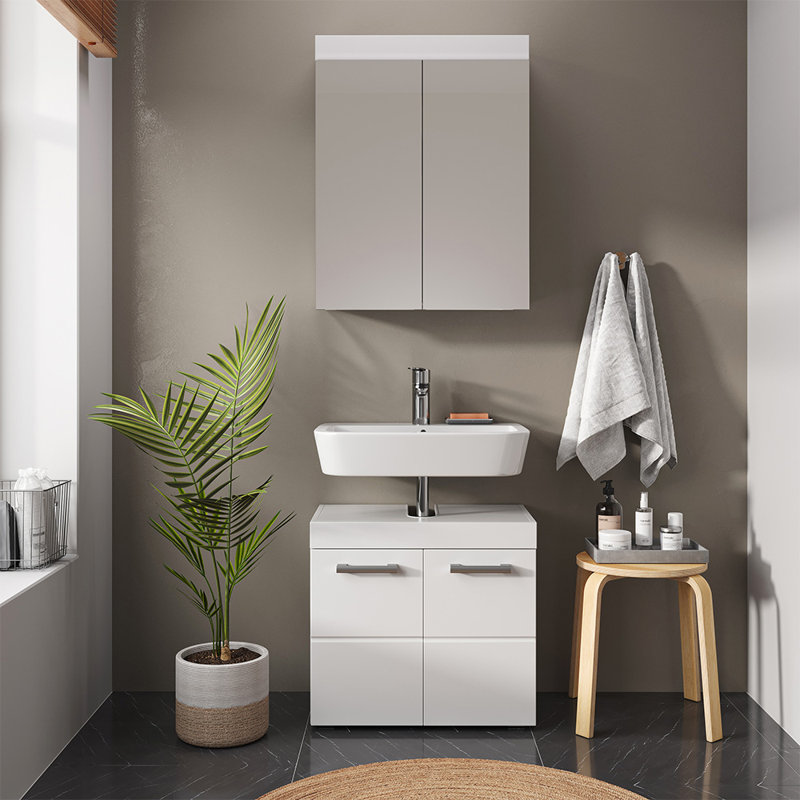 Jarus 60cm Single Bathroom Vanity Base Only in White